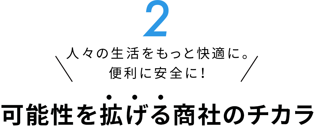 可能性を拡げる商社のチカラ