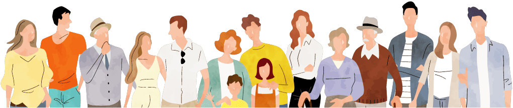 人々が寄り添っている画像